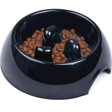Anti-Glutton-Schüssel für Hunde und Katzen, rutschfester Fressnapf, der eine langsamere Nahrungsaufnahme fördert, interaktiver Anti-Bloat-Napf aus Melamin (1/5)
