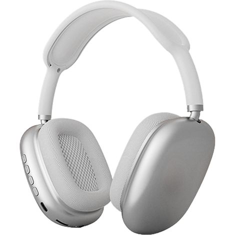 Casque Bluetooth 5.0, casque sans fil supra-auriculaire, pour console de jeux et ordinateur (blanc) (1/5)