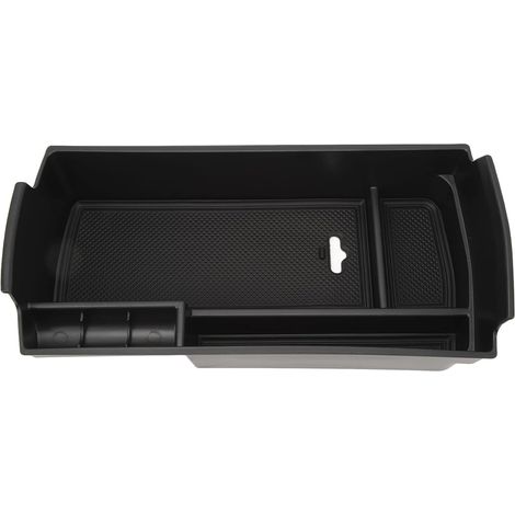 Plateau de Rangement pour Console Centrale, Boîte de Rangement Durable pour Accoudoir Peu Encombrant, Plateau de pour Console, Idéal pour 3008 5008 2016 à 2023, Noir (1/4)