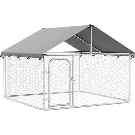 Maison Exclusive - Gabbia per Cani da Esterno con Tetto 200x200x150 cm (1/5)