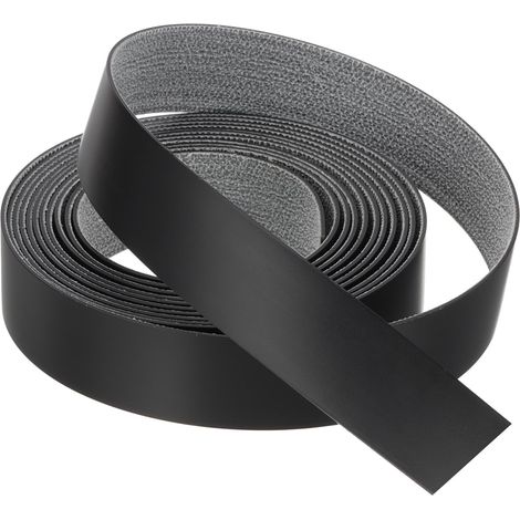 Bande de Chant 3 Mètre x 22mm, Bande Bordure Meuble Masquage Préencollé en PVC, Placage Contreplaqué Flexible avec Adhésif Thermofusible pour Bords Meuble Étagère Panneaux, Noir (1/5)
