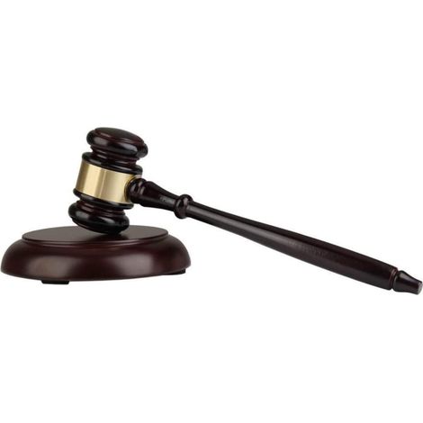 Marteau et bloc en bois pour juge, avocat et commissaire-priseur (1/5)