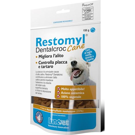 Innovet Dog e Cat Restomyl Dentalcroc - Innovet Dog e Cat Restomyl Dentalcroc - Confezione da 150 gr (Cane)