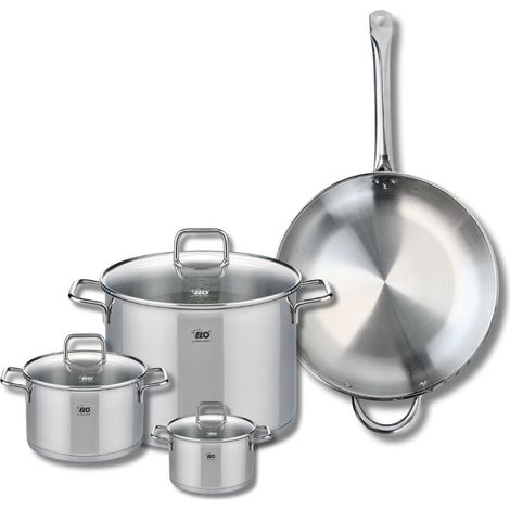 Set de 1 Poêle de cuisson 32 cm et 3 faitouts 12, 16 et 26 cm Elo Profi Citrin (1/5)