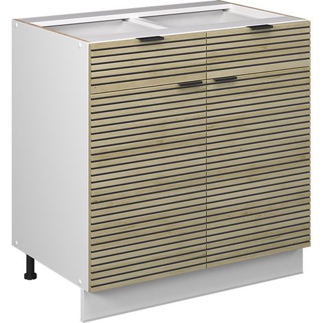 Mueble bajo de cocina Fame-Line, Panel de roble, 80 cm sin encimera, Vicco (1/5)