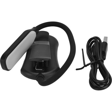 【Lampe de Lecture LED】 Lampe de Bureau Portative 3 Vitesses USB Protection des Yeux ABS Noir