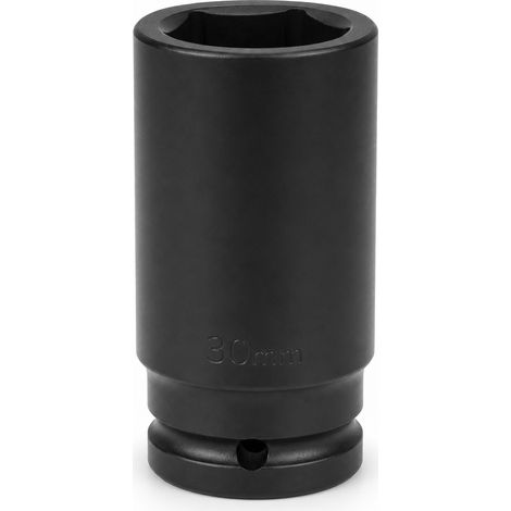 Douille longue hexagonale pneumatique 30 mm en acier noir (1/5)