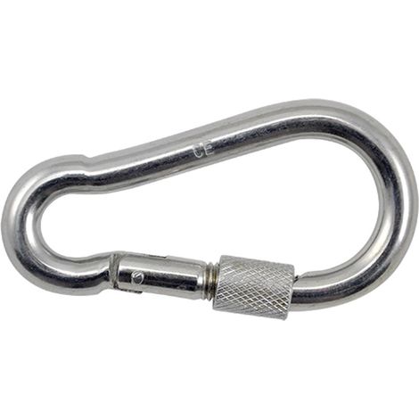 Moschettone Con Ghiera In Acciaio Zincato Mm 60 Cf. 50 Pz