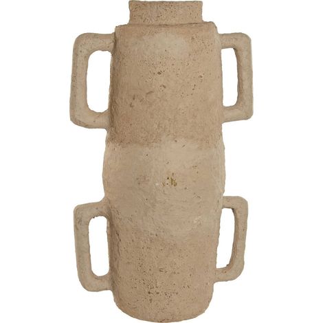 Vase en papier mâché marron élégance naturelle - Marron beige naturel (1/3)