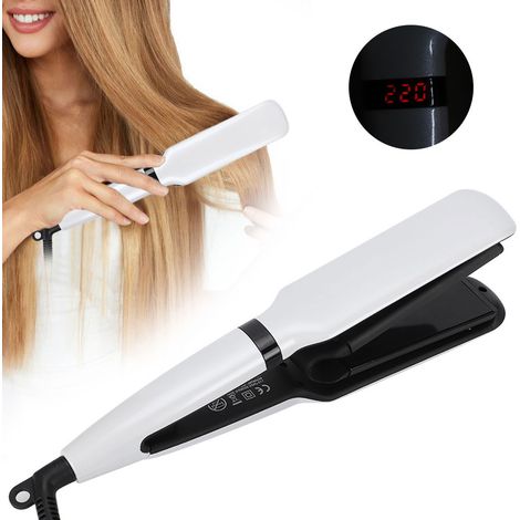 Fer à boucler et lisser professionnel 2 en 1 avec écran LCD, température ajustable 100-240V pour coiffure (1/5)