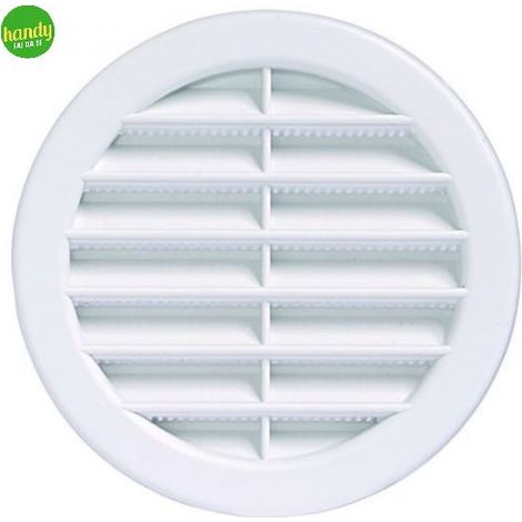 Griglia di aerazione tonda Vecamco ad incasso con retina inc. Ø 80 mm bianco