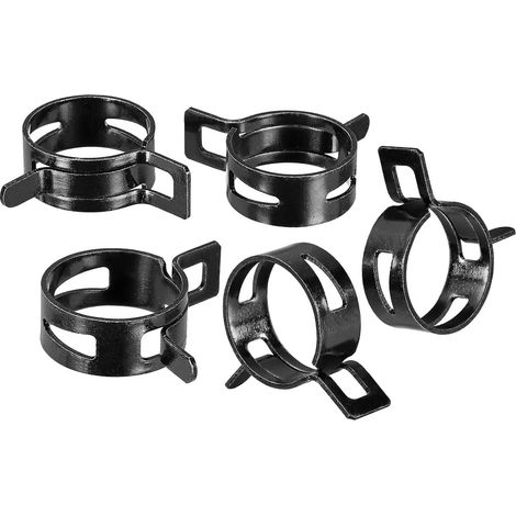 5 Lot Ressort Tuyau Pince Industriel Acier 25mm Noir (1/5)