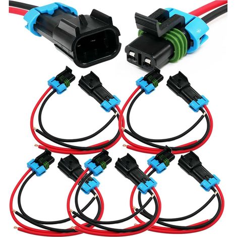 Confezione da 5 connettori multifunzione Metri-Pack a 2 pin, 30 A, serie 280. (1/5)