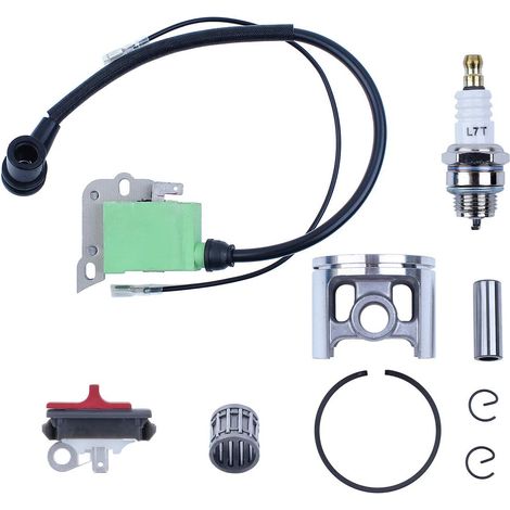 Piston de 50 mm Module de bobine d'allumage Kit d'interrupteur pour Husqvarna 268 266 Tronçonneuse Pièces du moteur (1/5)