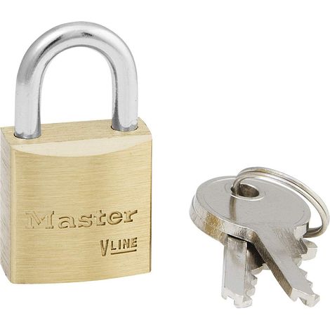 Master Lock 4120KA-132 Lucchetto con Chiavi in Ottone, Oro, 3.4 x 2 x 1 cm (1/4)