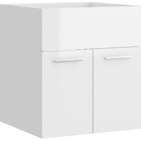 Maison Exclusive - Mobile Sottolavabo Bianco Lucido 41x38,5x46cm Legno Multistrato