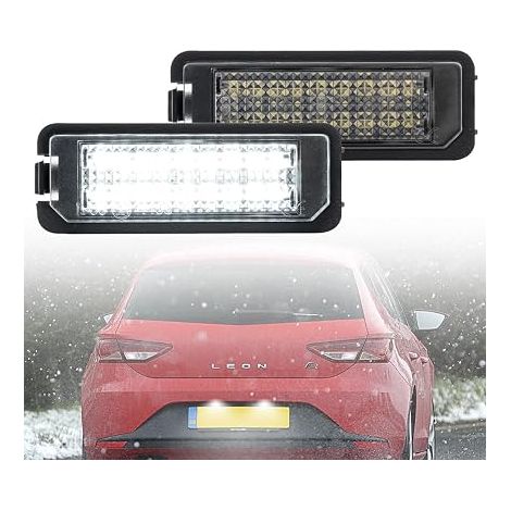 pour plaque d'immatriculation, éclairage plaque LED compatibles avec Mk2 Mk3, Altea XL, Van, ST/Kombi, lampe arrière plaque 6000K blanc lampada arrière (1/5)