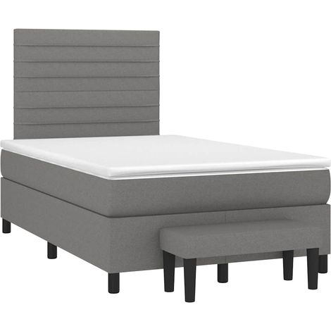 Maison Exclusive - Boxspringbett mit Matratze Dunkelgrau 120x190 (1/5)
