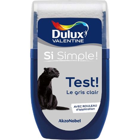 Dulux Valentine Si Simple - Peinture toutes pièces - Testeur Mat Le Gris Clair 30 mL