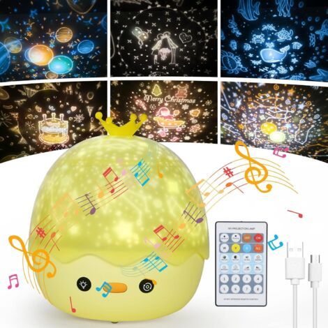 Veilleuse Enfant Lampe Etoile Projecteur, Projecteur de Veilleuse+Minuterie+Télécommande+6 Couleurs+360° Rotation, LED Veilleuse Ciel Etoilé Bébé pour Anniversaire, Noël -Canard (1/5)
