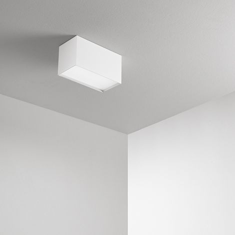 Plafoniera Moderna Tric Metallo Bianco Led 20W 3000K Ip20 (1/2)