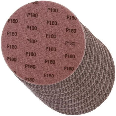10 Pièces Disques de Ponçage Auto-agrippants Ø 225mm, Grain 180, Disques Abrasifs Filet Ø 225 mm Autoagrippant,Compatible avec Ponceuses Girafe, Murales et Plafond, pour Bois, Métal et Plâtre (1/5)