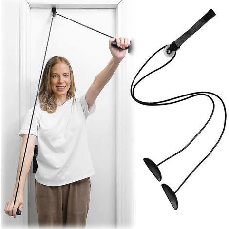 Schultertherapie-Seilzugsystem, schlanker Schulterseilzug für die Schulterphysiotherapie, lindert Schulterschmerzen-Black