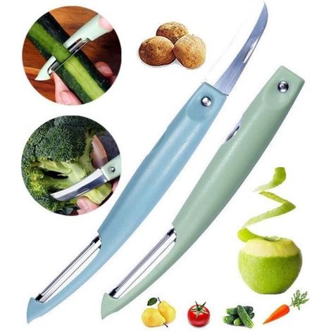 Éplucheur Multifonctionnel - Noname - Pliable - Acier Inoxydable - Design Ergonomique - 23.5cm (1/4)