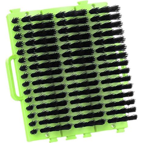 Appareil de massage durable pour animaux pour toilettage, brosse à poils naturels de cheval et queue de vache pour massage doux, adapté pour chevaux et vaches (1/5)