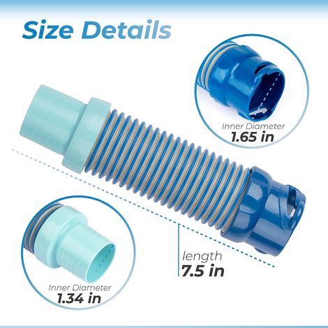 Adattatore per tubo di aspirazione per aspirapolvere Zodiac MX6/MX8 e Barracuda X7 Quattro - Attacco Twist-Lock, materiali PE/EVA resistenti, 7,5 pollici (1/5)
