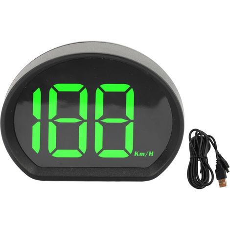 Velocímetro Digital, velocímetro Digital para Car, LED, Large Screen, Powered by USB, GPS, Beidou, Dual Mode Chip for All vehicles, connection mph, Green (1/5)