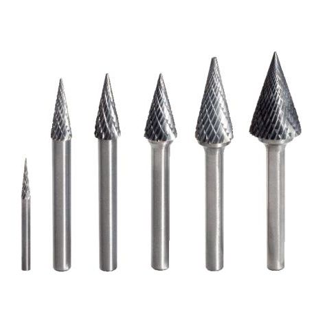 Fresa conica a punta HM forma M, 6 mm