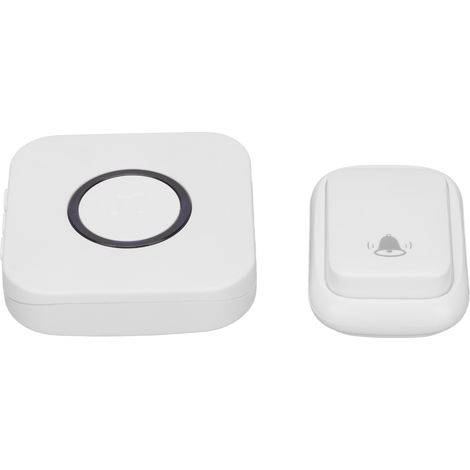 Sonnette sans fil longue portée, autonome et étanche, avec bipeur pour usage domestique, prise américaine 100-240 V (1/5)