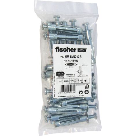 FISCHER CHEVILLES MÉTALLIQUES POUR CORPS CREUX, 48043