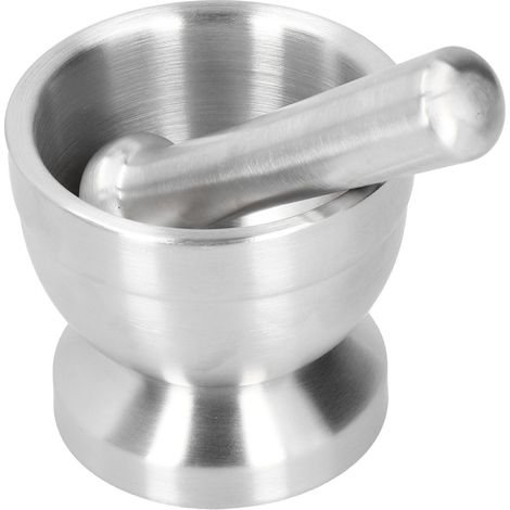 Ensemble mortier et pilon en acier inoxydable, presse-ail manuel, broyeur, accessoire de cuisine (1/5)