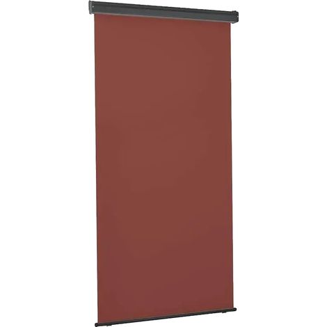 Toldo para balcón, tejido fácil de limpiar, accionamiento manual, color marrón. (1/2)