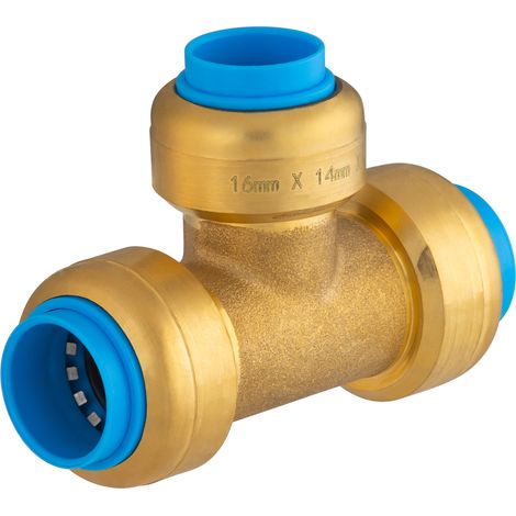 Conector automático universal en T reducido TOUT PUSH Ø16 - Ø14 - Ø16 (1/3)