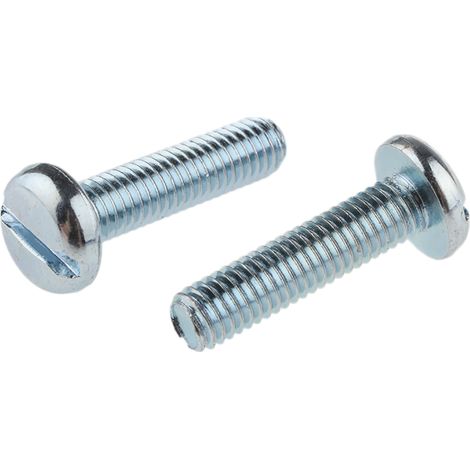 Vis à métaux RS PRO M5 à tête Cylindrique fendue en Acier, 20mm ( Prix pour Sachet de 100 )