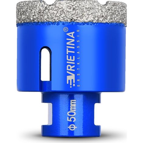 Foret diamanté pour carrelage M14 - 50 mm - Foret diamanté pour verre et carrelage humide / sec - Couronne de forage pour meuleuse d'angle - Scie cloche diamant - Pour carrelage, marbre, granit, (1/5)