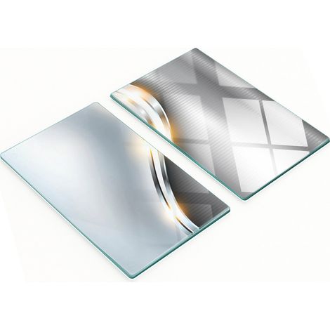 Tablas de cocina de vidrio templado con textura gr谩fica decorativa 2x30x52 cm (1/5)