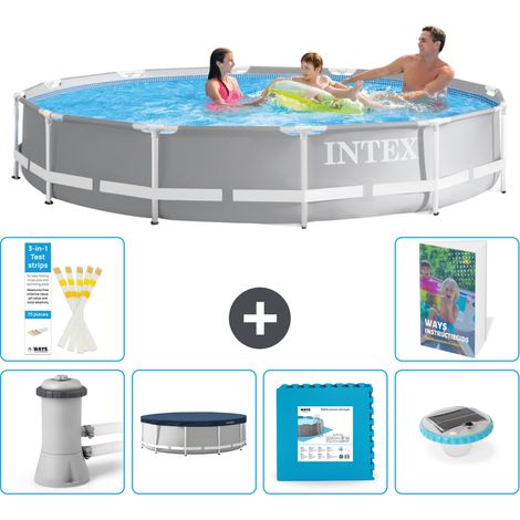 Prism Frame Pool Rund - 366x76 cm - 7-teilig S348