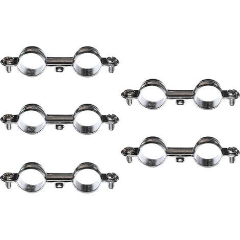 Sachet de 5 colliers métalliques acier double Ø18 - RAM (1/2)