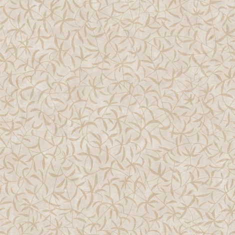 Papier peint feuillage beige effet métallique Tapisserie tendance nature Papier peint floral style végétal idéal pour cuisine (1/4)