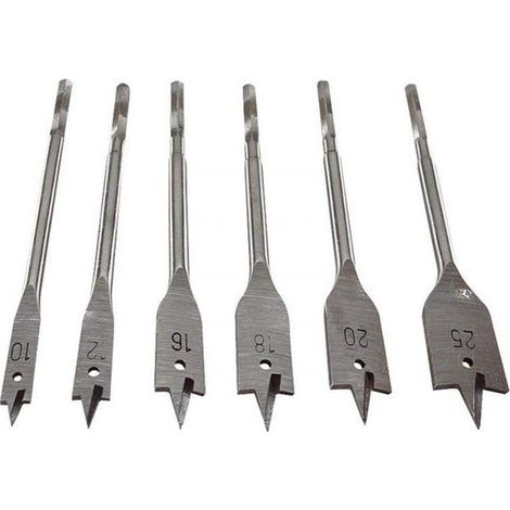 MECCHIE PER LEGNO PUNTE TRAPANO FRESE FORATRICI PVC PLASTICA SET 6 PEZZI (1/4)