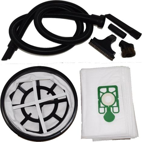 Numatic Vacuum Cleaner 2.5 Metre Hose + 10 x Microfibre Dust Bags 12&quot Filter + 4 Piece Tool Kit
