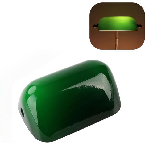 Grün Lampenschirm-Ersatzglas Lampenglas für Banker Lampe Tischlampenschirm für Schreibtischlampe,Kleiner Lampenschirm 15cm 9.5 5.5cm (1/5)