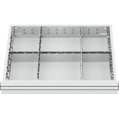 STIER Schubladeneinteilung Metalleinteilung BLH 100/125 mm Innenmaß 600x450 mm 6 Fächer