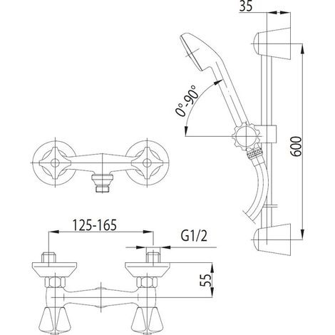 KFA Armatura Standard grifo de ducha cromado diseño