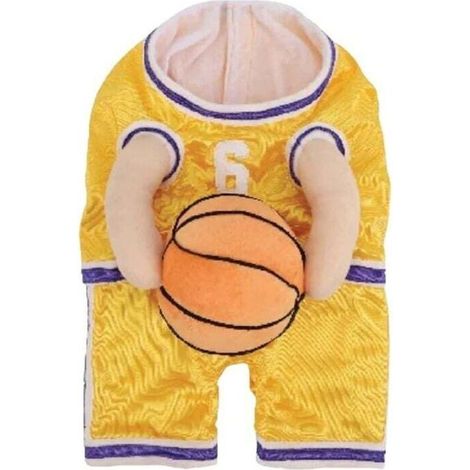 Costume de Joueur Basket-Ball pour Chien avec Ballon Tenue Sport Amusante Halloween Cosplay Animaux Compagnie B (1/4)