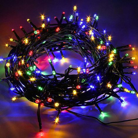 Catena Luminosa 300 Luci LED Lucciole Multicolore Controller 8 Funzioni Esterno (1/5)